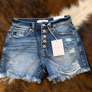 Button fly kancan shorts size small